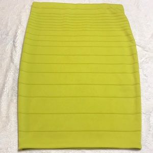 Lime green pencil skirt XL